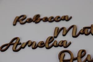 Personalised Wedding Name Signs - Guest name cut out